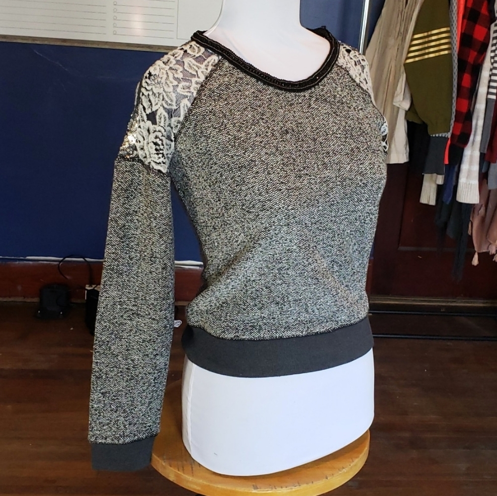 Miss Me Girls lace sweater size girls small